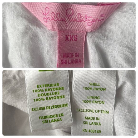 Lilly Pulitzer White Tassel Halter Neck Sleeveless Crinkle Top XXS - Picture 6 of 7